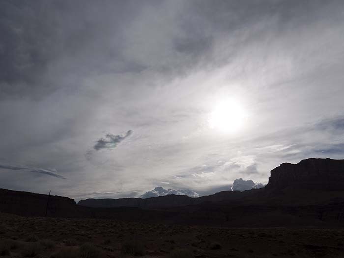 Evening lights at the Vermilion Cliffs