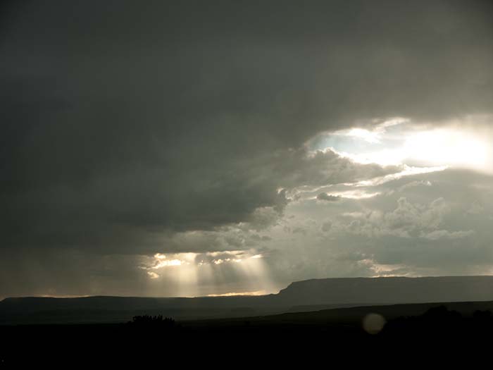 Evening storm clouds