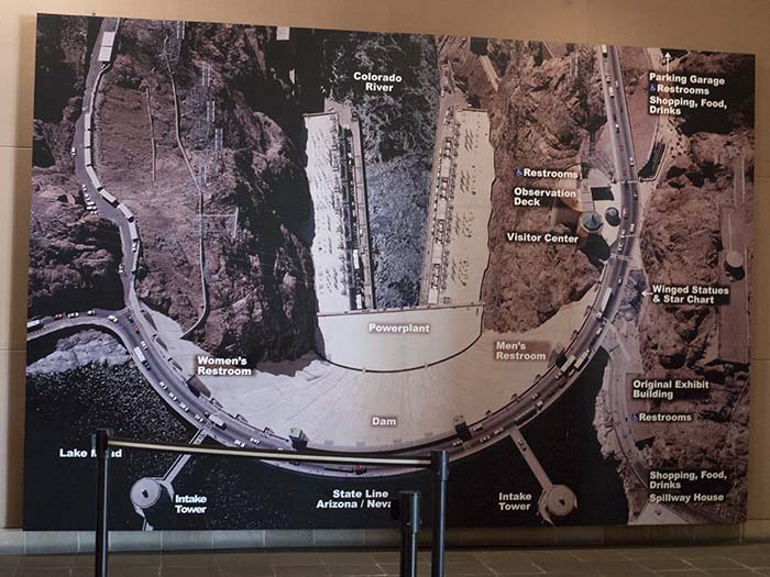 The layout of the dam
