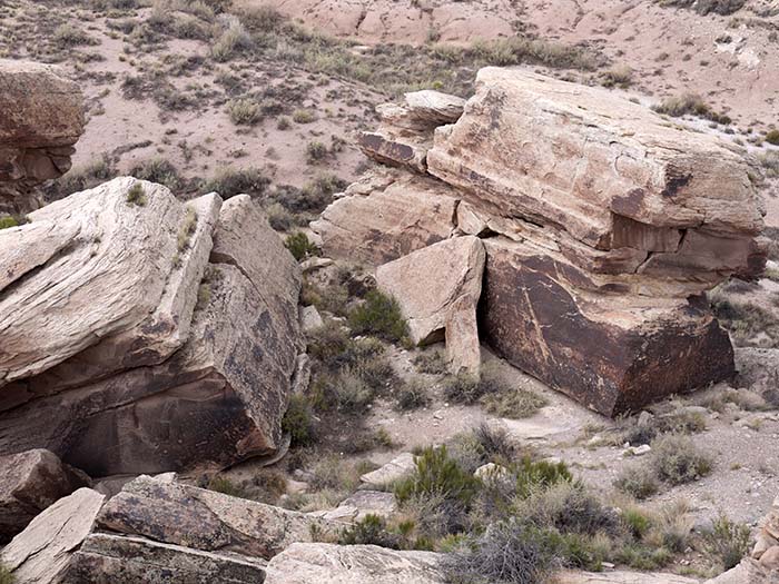 Rocks with petroglyphs